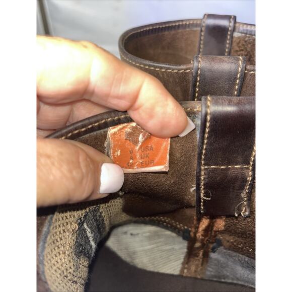 VNT Harley Davidson Harness Riding Boots Genuine Leather Square Toe Ankle Sz 9 - Picture 6 of 13